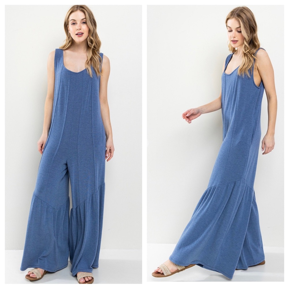 15 Boho Wide Leg Soft Touch Sleeveless Jumpsuits